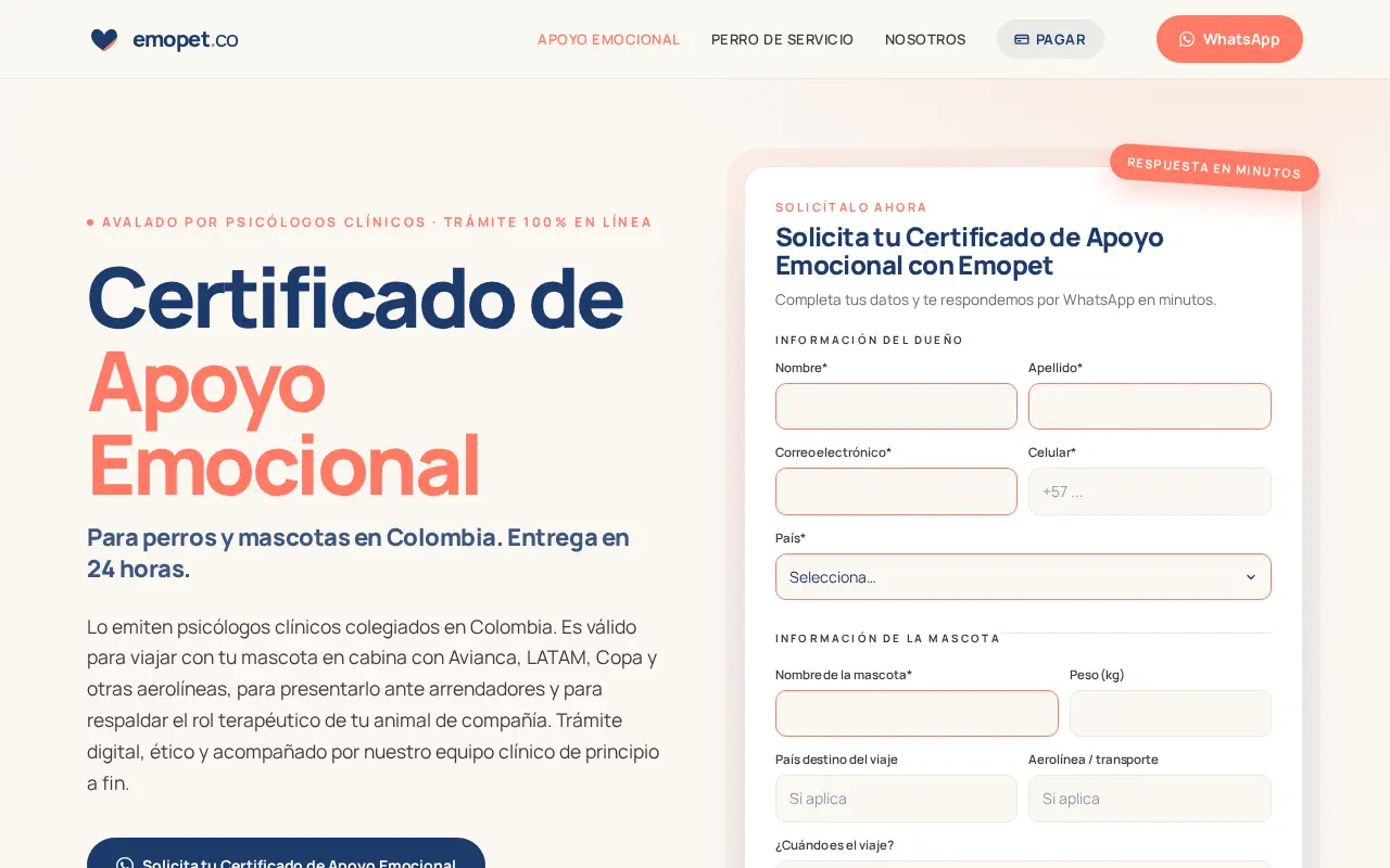 Home page of Emopet